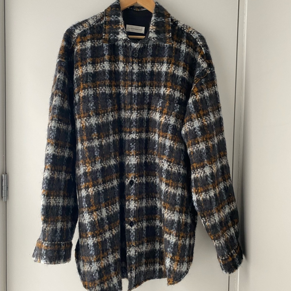 FAITH CONNEXION TWEED OVERSHIRT (Medium)